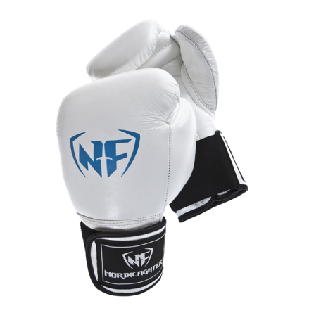 Professional Thai Style Boxing Gloves White Leather